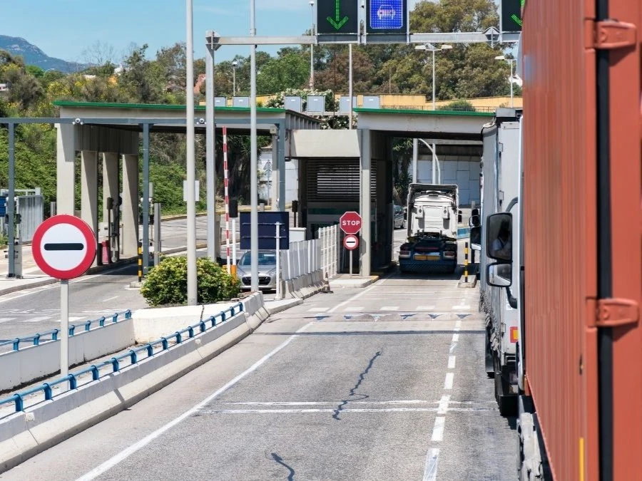 Truck on European highway